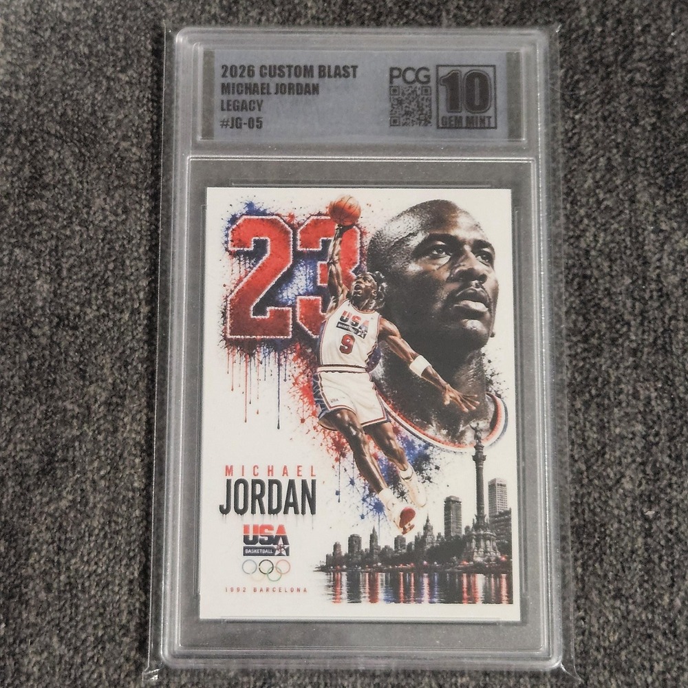Michael Jordan CUSTOM Fan-Art Made Slab PCG Gem Mint 10 Basketball Card